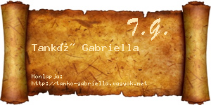 Tankó Gabriella névjegykártya